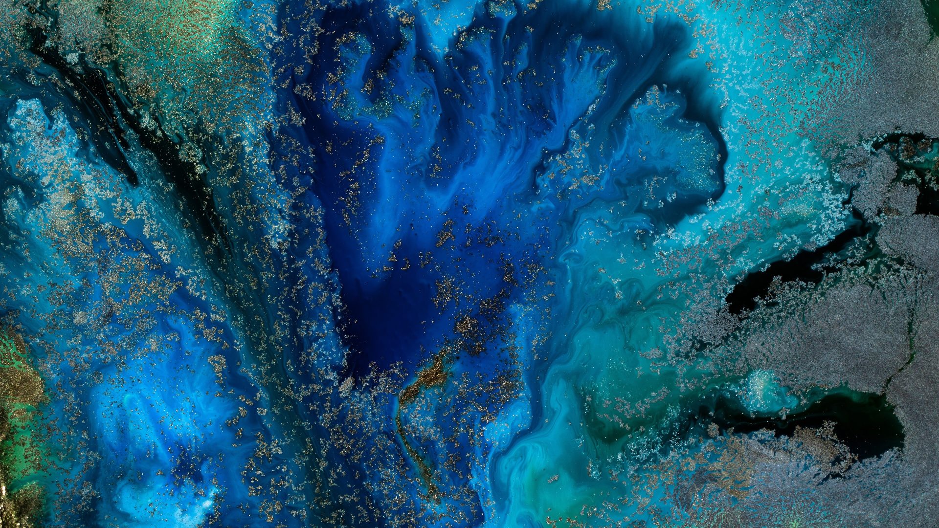 Marbled Ocean Depths Aesthetic